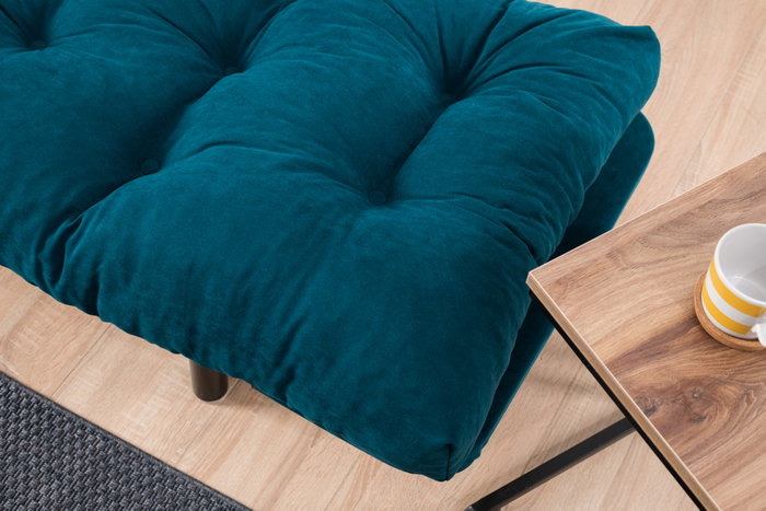 Atelier Del Sofa Sofá-Cama de 2 Plazas Nitta - Azul Petróleo Atelier Del Sofa Sofá-Cama de 2 Plazas Nitta - Azul Petróleo